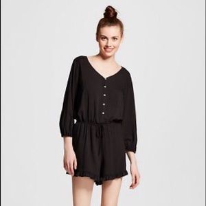 Black Romper w Buttons